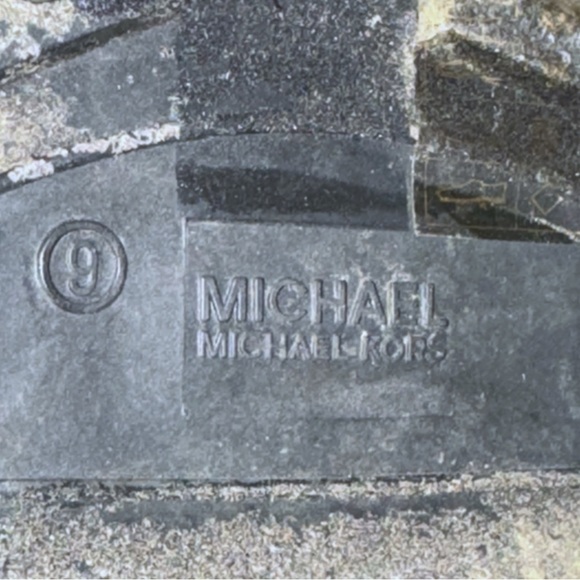 Michael Kors Black Lanis PVC & Faux Fur Rain Boot Sz 9 Reflective Laces - Picture 10 of 16